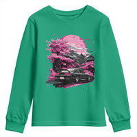 JDM Japanese Youth Sweatshirt Tokyo Japan Drift Race Car Mount Fuji Cherry Blossom Sakura - Wonder Print Shop