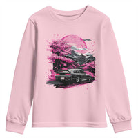 JDM Japanese Youth Sweatshirt Tokyo Japan Drift Race Car Mount Fuji Cherry Blossom Sakura TS10