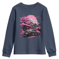 JDM Japanese Youth Sweatshirt Tokyo Japan Drift Race Car Mount Fuji Cherry Blossom Sakura - Wonder Print Shop