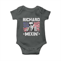 Funny 4th of July Richard Nixon Mixin Baby Onesie Patriotic Bartender American Flag - Wonder Print Shop