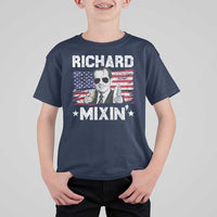 Funny 4th of July Richard Nixon Mixin T Shirt For Kid Patriotic Bartender American Flag - Wonder Print Shop