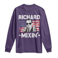 Funny 4th of July Richard Nixon Mixin Long Sleeve Shirt Patriotic Bartender American Flag - Wonder Print Shop