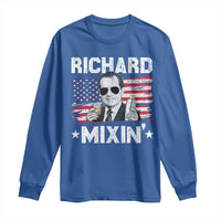 Funny 4th of July Richard Nixon Mixin Long Sleeve Shirt Patriotic Bartender American Flag - Wonder Print Shop