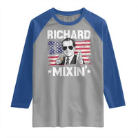 Funny 4th of July Richard Nixon Mixin Raglan Shirt Patriotic Bartender American Flag - Wonder Print Shop