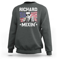 Funny 4th of July Richard Nixon Mixin Sweatshirt Patriotic Bartender American Flag - Wonder Print Shop