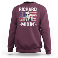 Funny 4th of July Richard Nixon Mixin Sweatshirt Patriotic Bartender American Flag - Wonder Print Shop