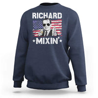 Funny 4th of July Richard Nixon Mixin Sweatshirt Patriotic Bartender American Flag - Wonder Print Shop