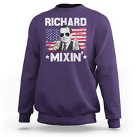 Funny 4th of July Richard Nixon Mixin Sweatshirt Patriotic Bartender American Flag - Wonder Print Shop