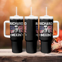 Funny 4th of July Richard Nixon Mixin Tumbler With Handle Patriotic Bartender American Flag - Wonder Print Shop