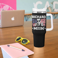 Funny 4th of July Richard Nixon Mixin Tumbler With Handle Patriotic Bartender American Flag - Wonder Print Shop