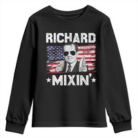 Funny 4th of July Richard Nixon Mixin Youth Sweatshirt Patriotic Bartender American Flag - Wonder Print Shop