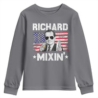Funny 4th of July Richard Nixon Mixin Youth Sweatshirt Patriotic Bartender American Flag - Wonder Print Shop