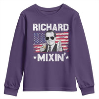 Funny 4th of July Richard Nixon Mixin Youth Sweatshirt Patriotic Bartender American Flag - Wonder Print Shop