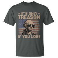 George Washington 4th Of July T Shirt Its Only Treason If You Lose Retro American Flag - Wonder Print Shop