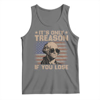 George Washington 4th Of July Tank Top Its Only Treason If You Lose Retro American Flag - Wonder Print Shop