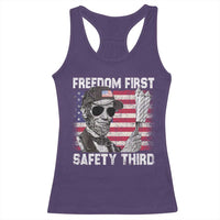 Lincoln 4th Of July Racerback Tank Top Abe Freedom First Safety Third American Flag - Wonder Print Shop
