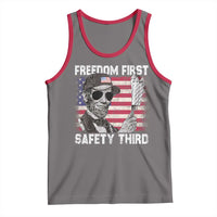 Lincoln 4th Of July Tank Top Abe Freedom First Safety Third American Flag - Wonder Print Shop