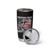 Lincoln 4th Of July Tumbler Cup Abe Freedom First Safety Third American Flag - Wonder Print Shop