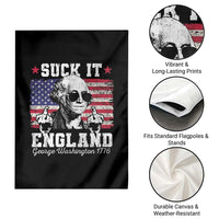 Funny 4th of July George Washington Garden Flag Suck It England 1776 - Wonder Print Shop