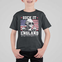 Funny 4th of July George Washington T Shirt For Kid Suck It England 1776 - Wonder Print Shop
