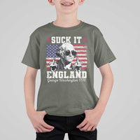 Funny 4th of July George Washington T Shirt For Kid Suck It England 1776 - Wonder Print Shop