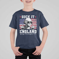 Funny 4th of July George Washington T Shirt For Kid Suck It England 1776 - Wonder Print Shop