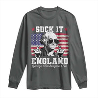 Funny 4th of July George Washington Long Sleeve Shirt Suck It England 1776 - Wonder Print Shop