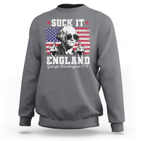 Funny 4th of July George Washington Sweatshirt Suck It England 1776 - Wonder Print Shop