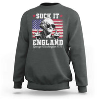 Funny 4th of July George Washington Sweatshirt Suck It England 1776 - Wonder Print Shop