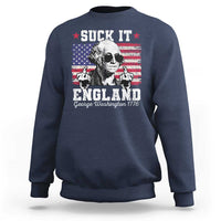 Funny 4th of July George Washington Sweatshirt Suck It England 1776 - Wonder Print Shop