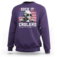 Funny 4th of July George Washington Sweatshirt Suck It England 1776 - Wonder Print Shop