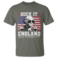 Funny 4th of July George Washington T Shirt Suck It England 1776 - Wonder Print Shop