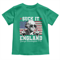 Funny 4th of July George Washington Toddler T Shirt Suck It England 1776 - Wonder Print Shop