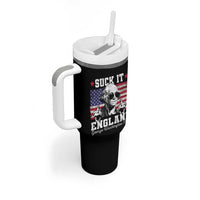 Funny 4th of July George Washington Tumbler With Handle Suck It England 1776 - Wonder Print Shop