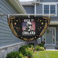 Funny 4th of July George Washington Patriotic Fan Flag Suck It England 1776