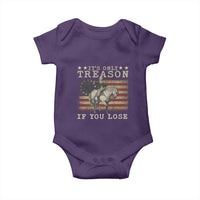George Washington It's Only Treason If You Lose 4th Of July Baby Onesie Vintage Retro - Wonder Print Shop