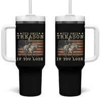 George Washington It's Only Treason If You Lose 4th Of July Tumbler With Handle Vintage Retro - Wonder Print Shop