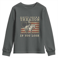 George Washington It's Only Treason If You Lose 4th Of July Youth Sweatshirt Vintage Retro - Wonder Print Shop