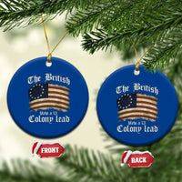 Funny Historical Ceramic Ornament The British Blew A Thirteen Colony Lead Patriotic Humor - Wonder Print Shop