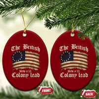 Funny Historical Ceramic Ornament The British Blew A Thirteen Colony Lead Patriotic Humor - Wonder Print Shop