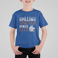 Spilling The Tea Since 1773 T Shirt For Kid Retro Usa Patriotic 4th of July Party - Wonder Print Shop