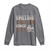 Spilling The Tea Since 1773 Long Sleeve Shirt Retro Usa Patriotic 4th of July Party - Wonder Print Shop