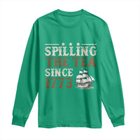 Spilling The Tea Since 1773 Long Sleeve Shirt Retro Usa Patriotic 4th of July Party - Wonder Print Shop
