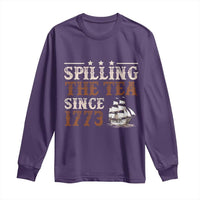 Spilling The Tea Since 1773 Long Sleeve Shirt Retro Usa Patriotic 4th of July Party - Wonder Print Shop
