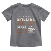 Spilling The Tea Since 1773 Toddler T Shirt Retro Usa Patriotic 4th of July Party - Wonder Print Shop