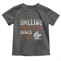 Spilling The Tea Since 1773 Toddler T Shirt Retro Usa Patriotic 4th of July Party - Wonder Print Shop