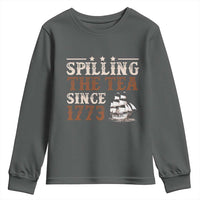 Spilling The Tea Since 1773 Youth Sweatshirt Retro Usa Patriotic 4th of July Party - Wonder Print Shop