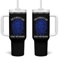 Medusa Feminist Tumbler With Handle Womens Rights Mythical Empowerment Graphic - Wonder Print Shop