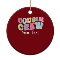 Personalized Matching Cousin Crew Ceramic Ornament Custom Name Retro Family Reunion Cousins Vacation - Wonder Print Shop