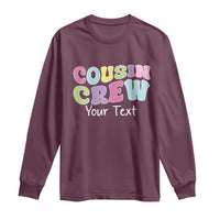 Personalized Matching Cousin Crew Long Sleeve Shirt Custom Name Retro Family Reunion Cousins Vacation - Wonder Print Shop